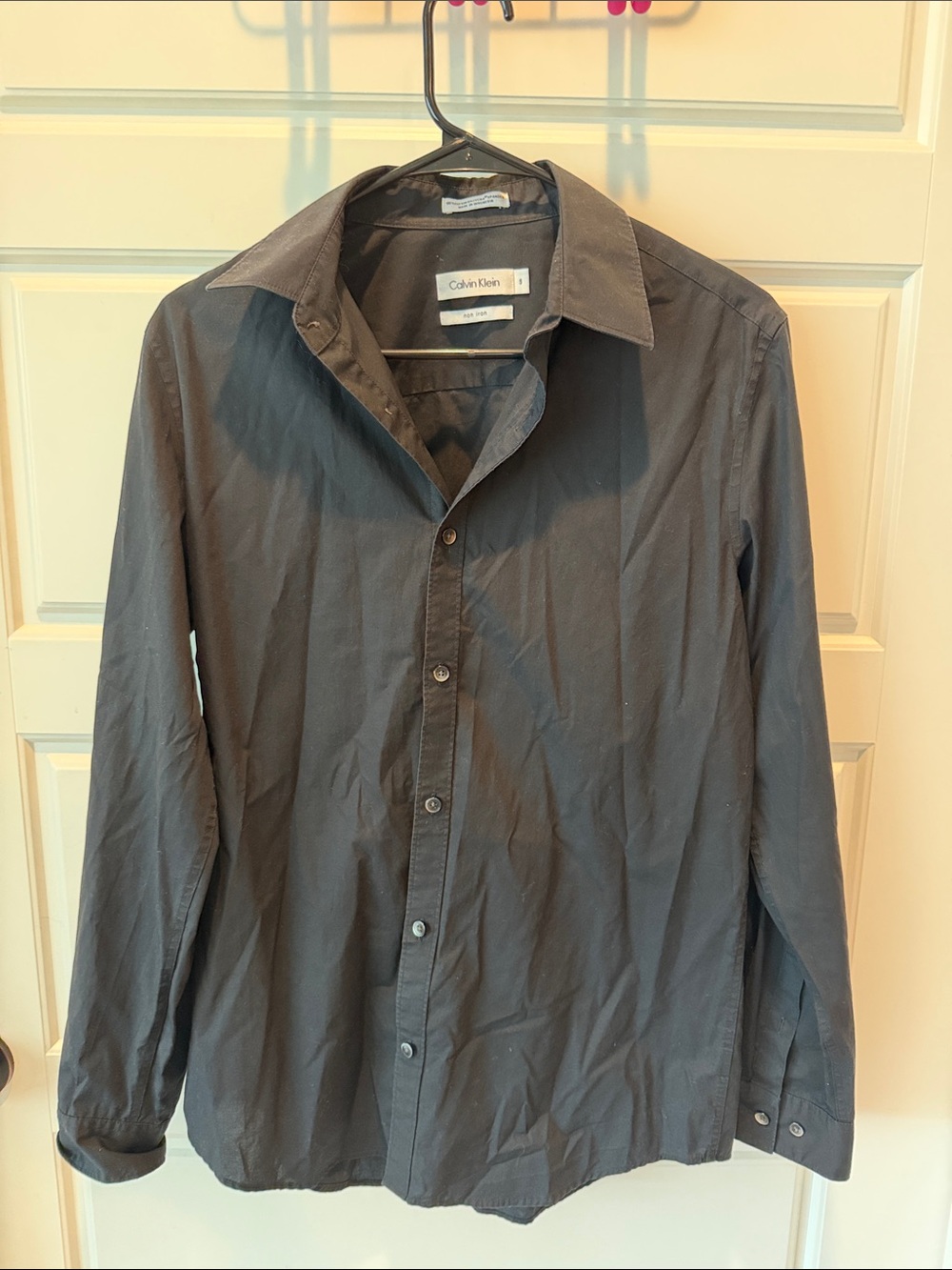 Calvin Klein Men's Dark Gray Button-Front Shirt Jacket